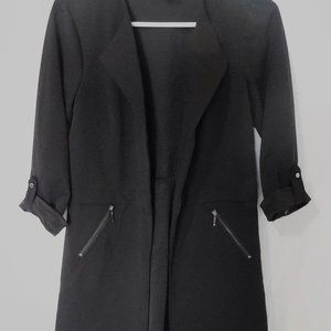 Soho Apparel Women's Black Waterfall Cardigan Small